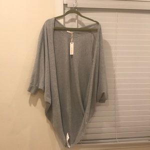 Gray Oversized Cardigan